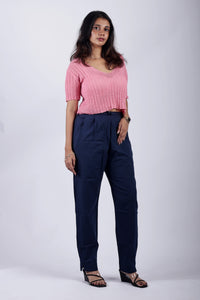 Navy Blue True Cotton Kurti Pant