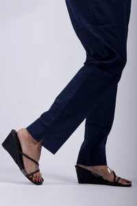 Navy Blue True Cotton Kurti Pant