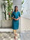 Turquoise Blue Soft Silk Top