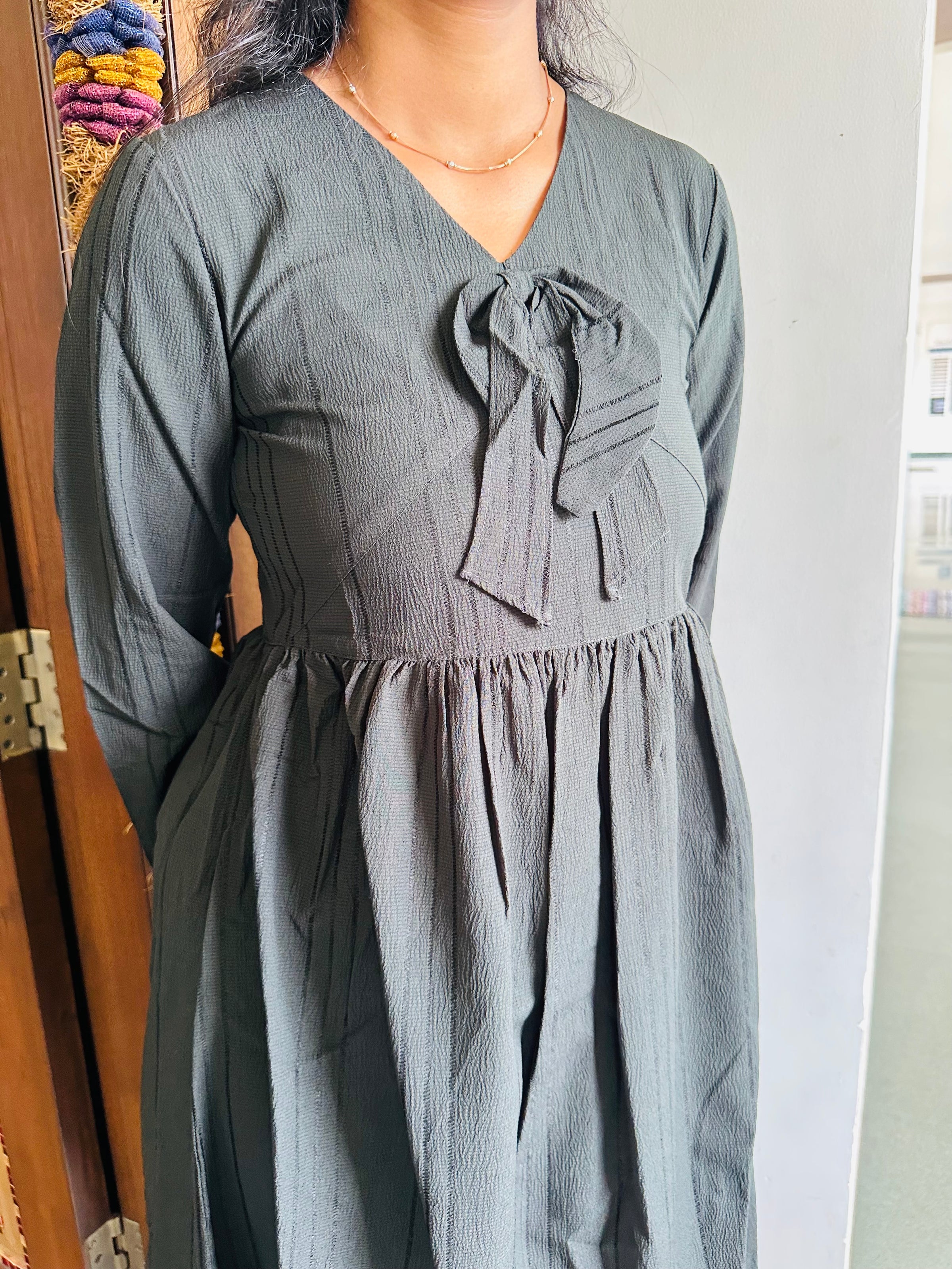 Dark olive green maxi