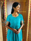 Ramar Green Cotton Handloom Maxi Dress