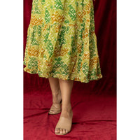 Majestic Green Tiered Maxi Dress