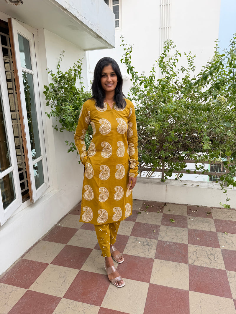 Yellow Full Hand Co ord