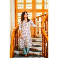 Floral Breeze Cotton Kurti Set