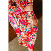 Marble Dream Satin Maxi Dress