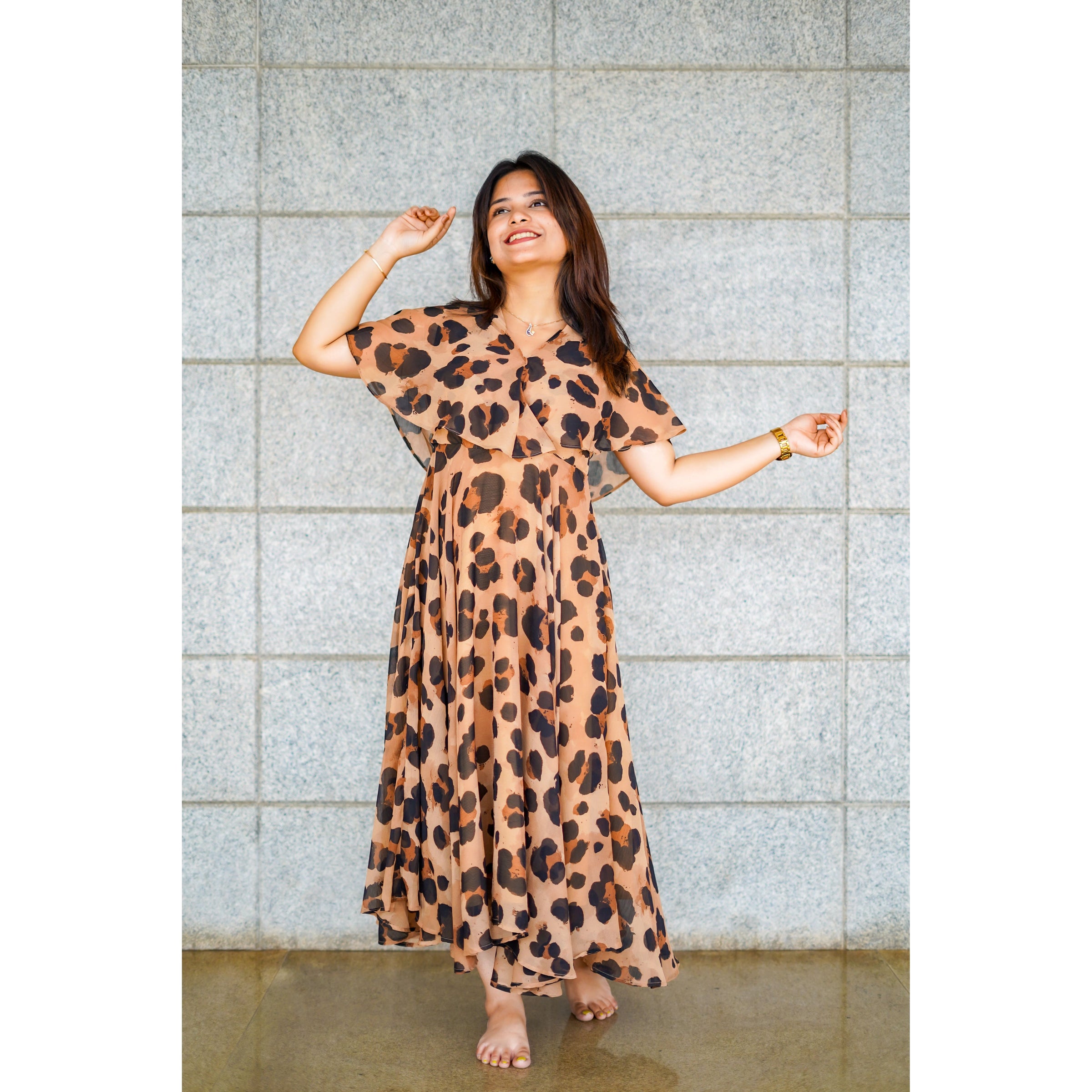 Ladies Dresses Long Leopard Maxi Dress Maternity Bodycon Dress