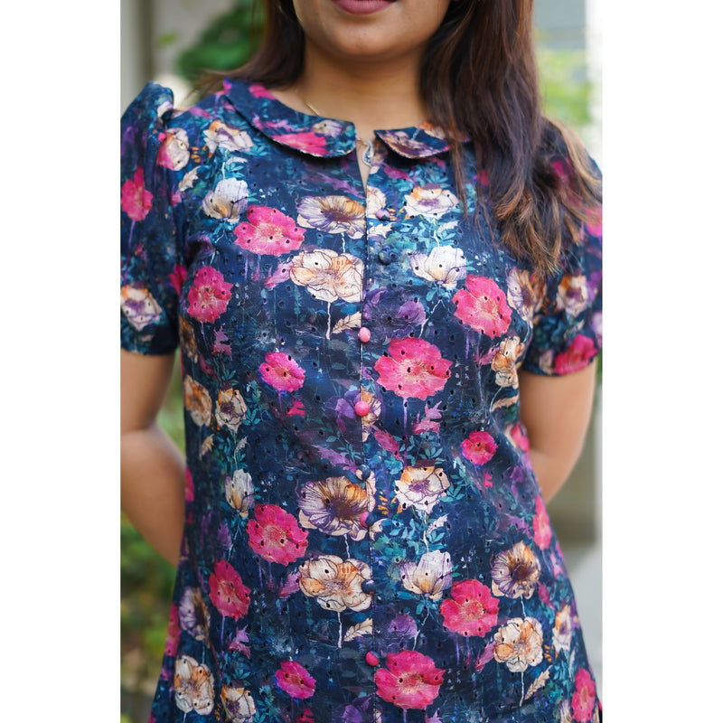 Floral Breeze Straight Kurti