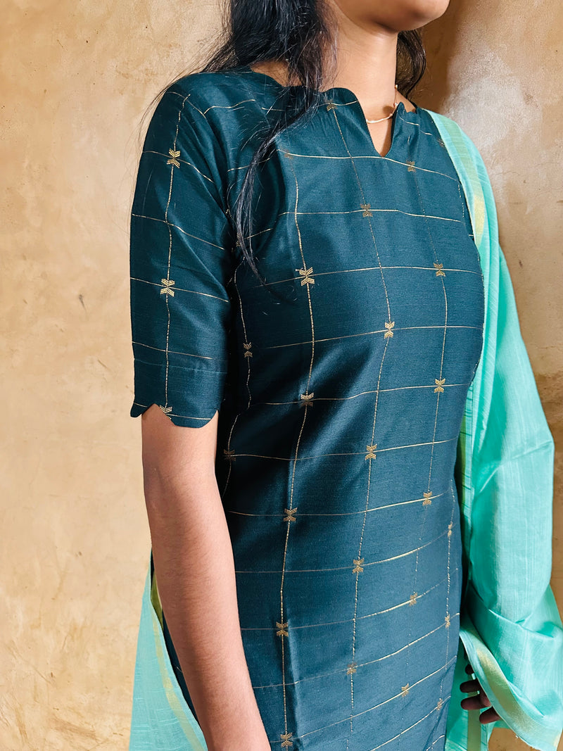 Ramar Green Top and Dupatta