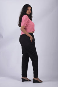 Black True Cotton Kurti Pant