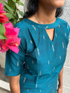 Turquoise Blue Soft Silk Top