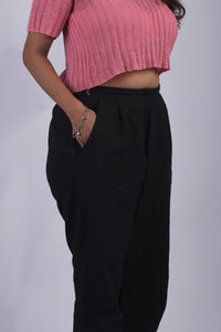 Black True Cotton Kurti Pant