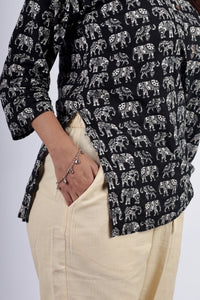 Beige True Cotton Kurti Pant