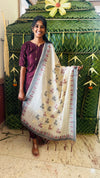 Premium Maroon Raw Silk Set