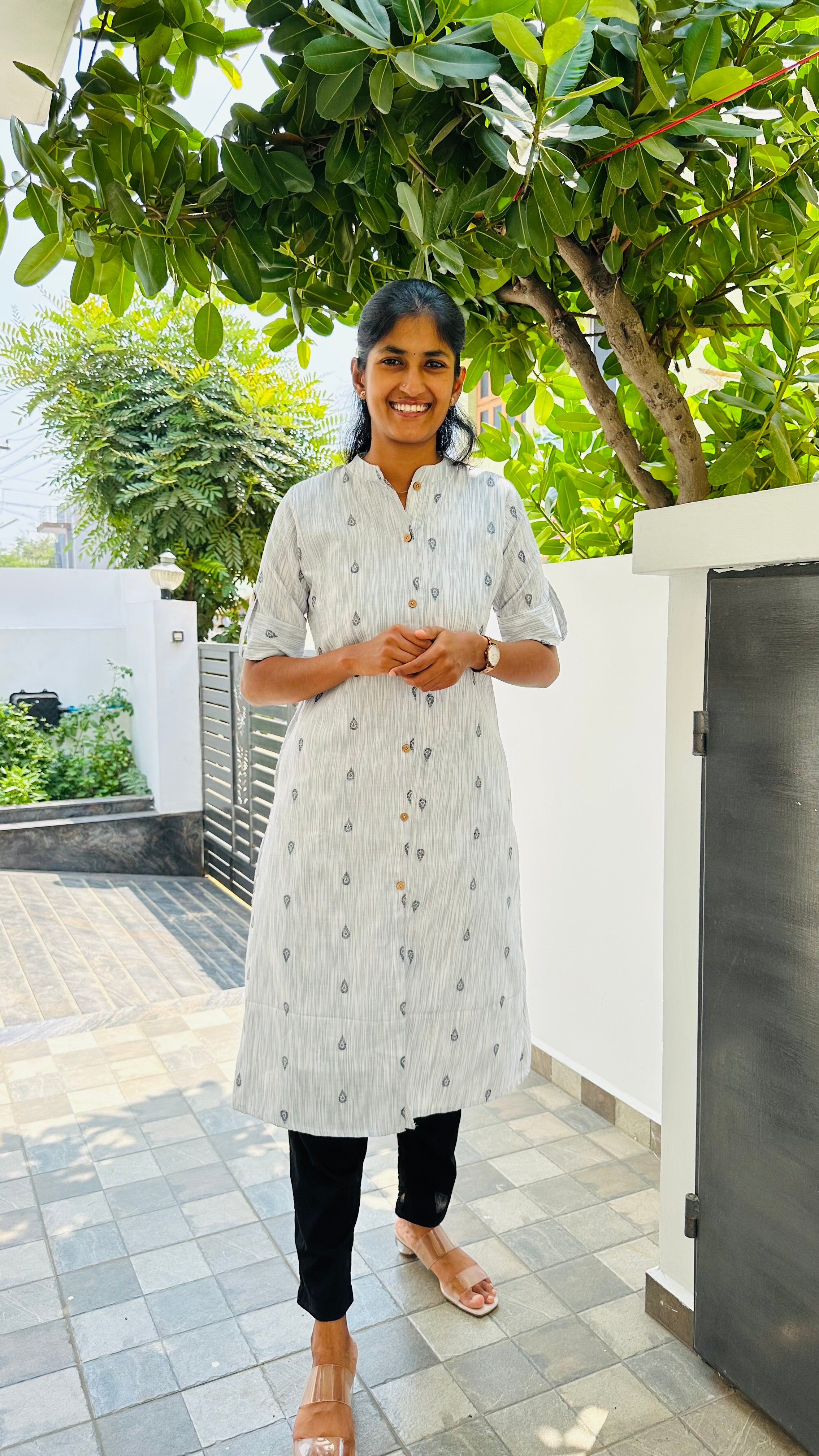 Monochrome Grace Kurti Set
