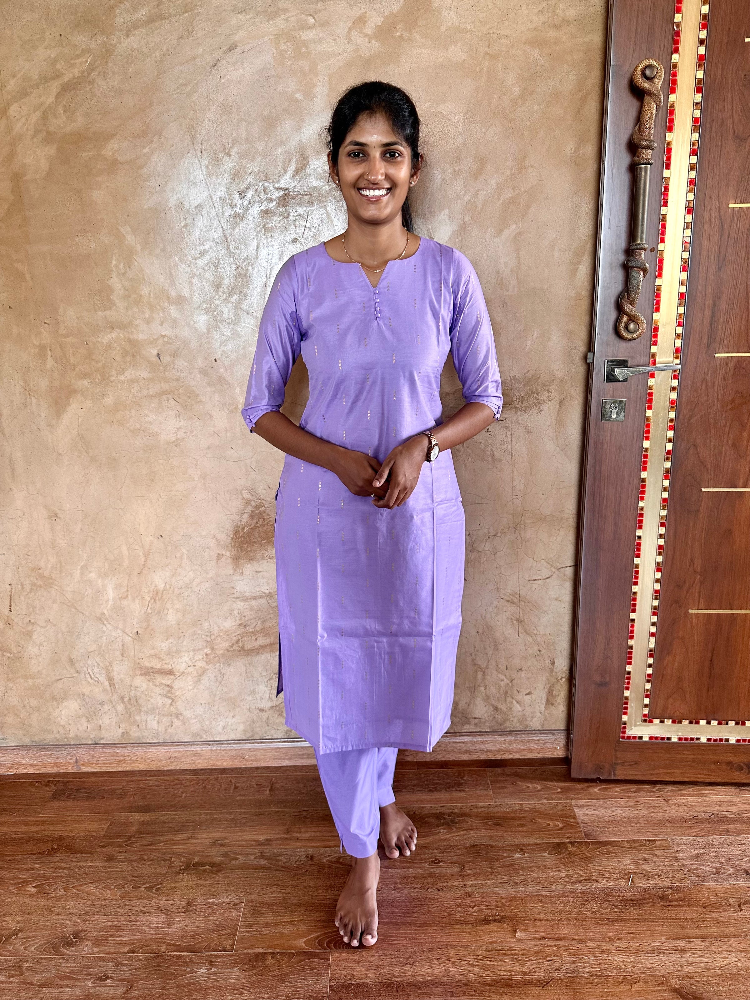 Contrast Tussar Silk Set