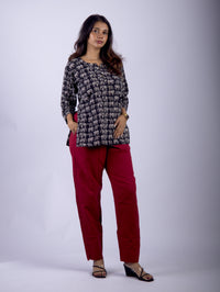 Maroon True Cotton Kurti Pant
