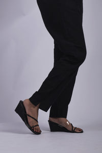 Black True Cotton Kurti Pant
