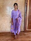 Dual Color Tussar Silk Set