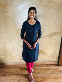 Classic Red and Black Kurti Set