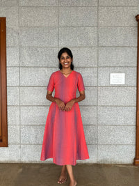 Stripe Red A line Maxi