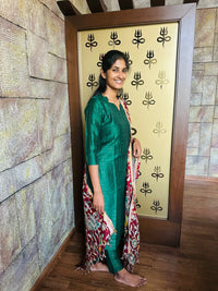 Green Kalamkari Kurti Set