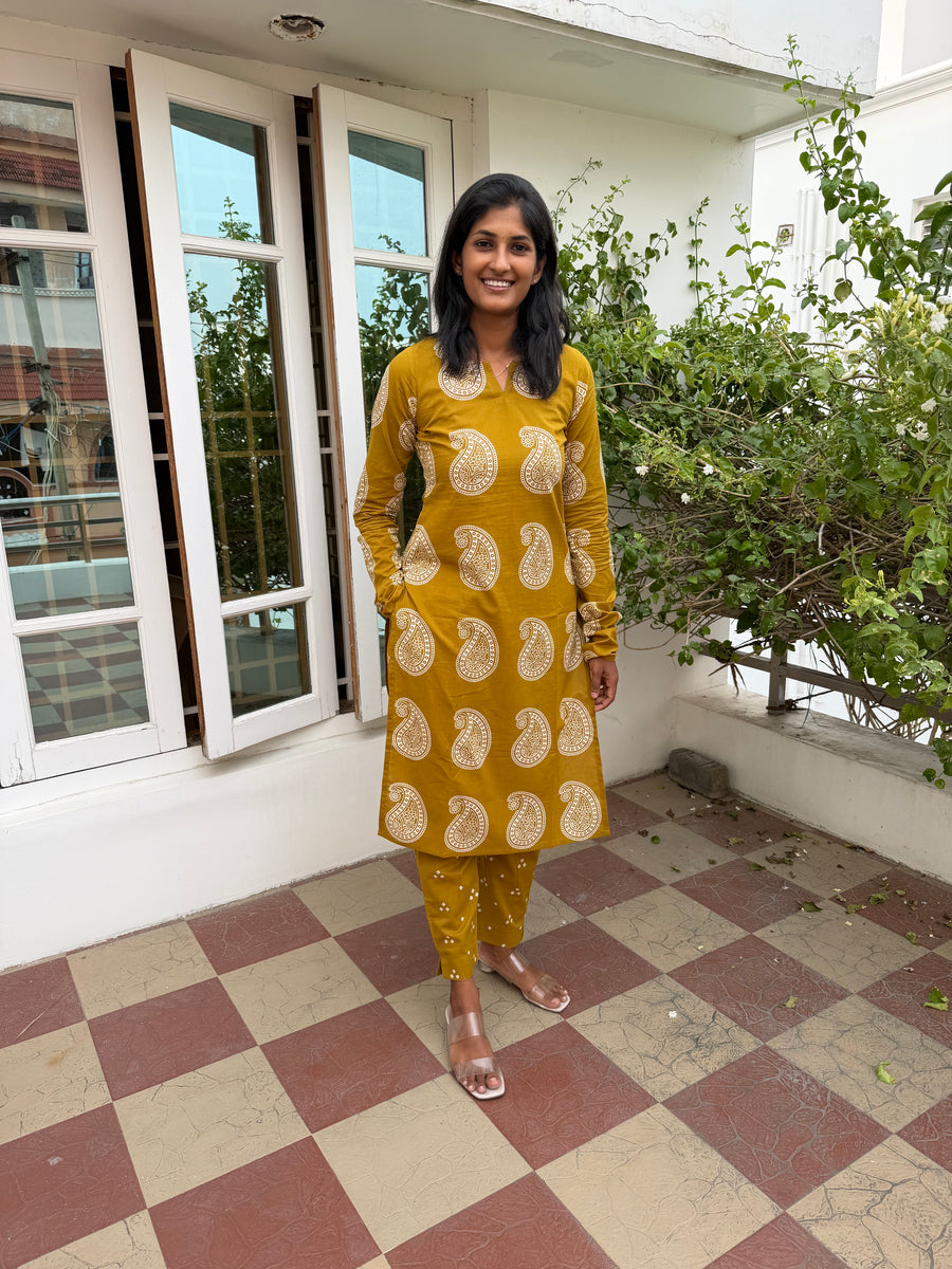 Yellow Full Hand Co ord