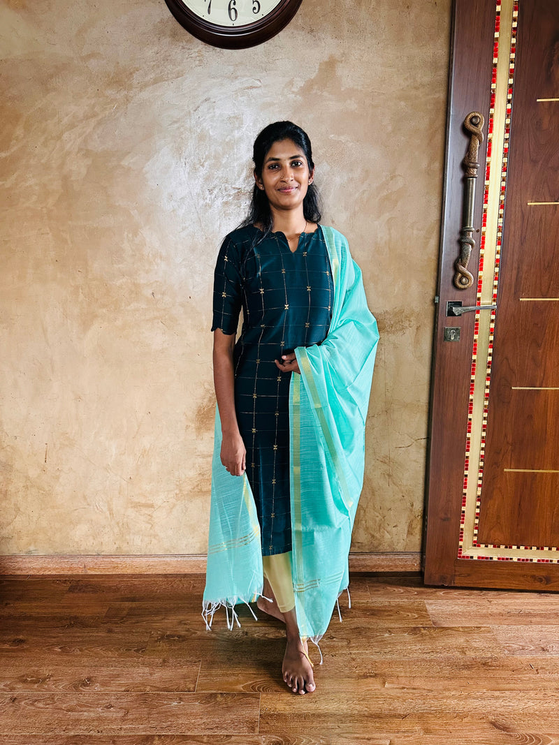Ramar Green Top and Dupatta