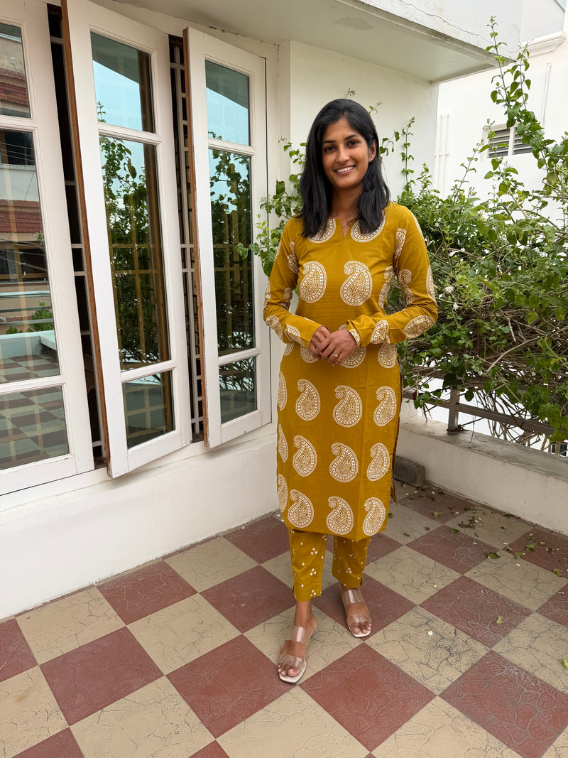 Yellow Full Hand Co ord