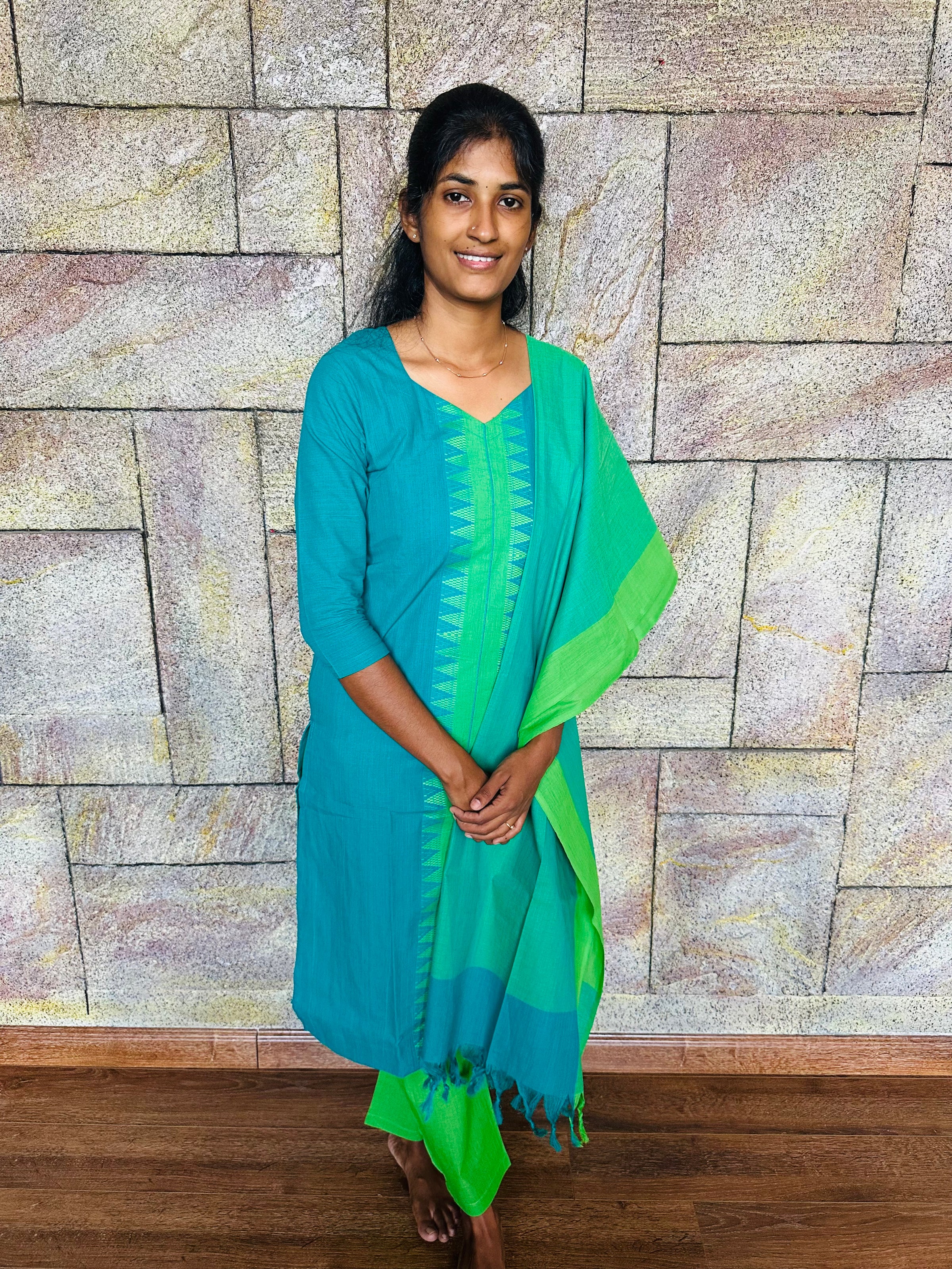 Green Kurti Set