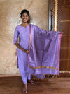 Dual Color Tussar Silk Set