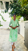 Green Floral Mul Mul