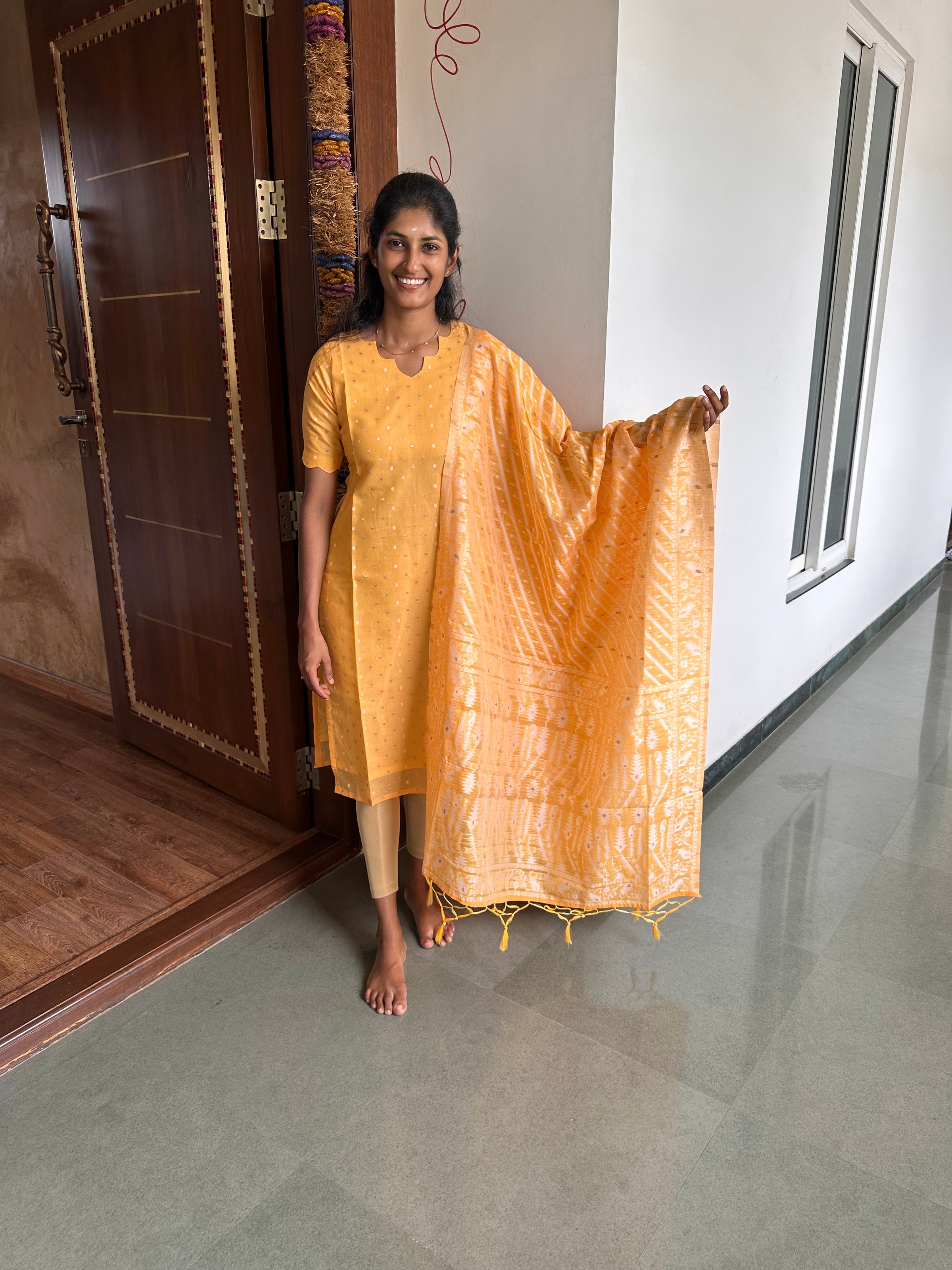 Chanderi silk Top and Dupatta