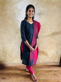 Classic Red and Black Kurti Set