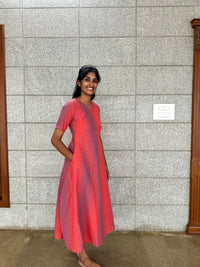Stripe Red A line Maxi