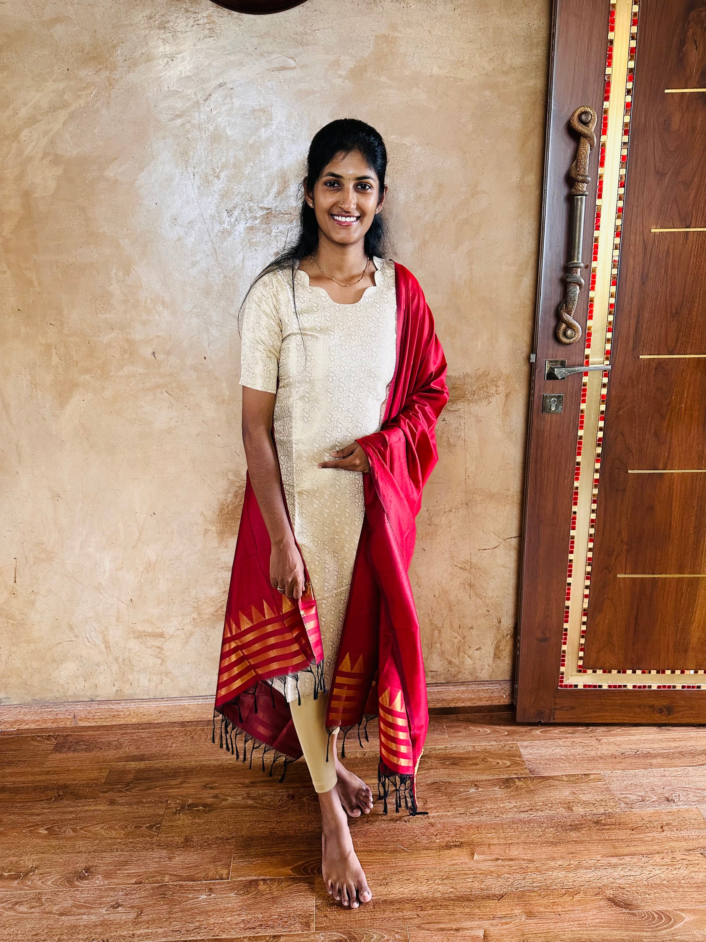 Heavy Jacquard Onam Kurti