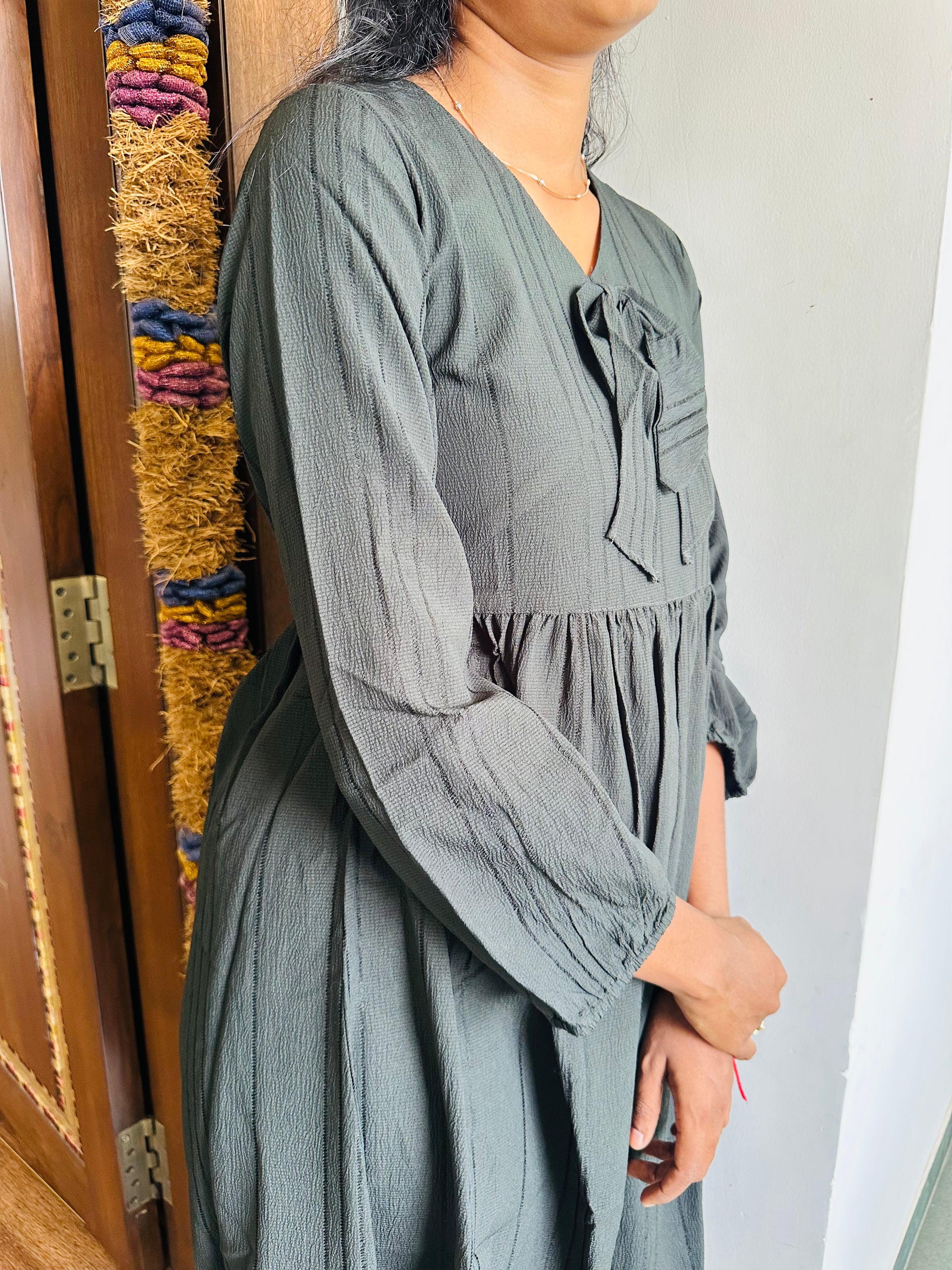 Dark olive green maxi