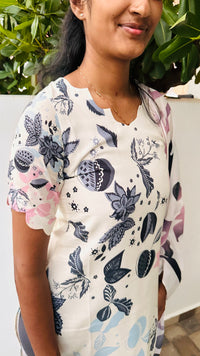 Multi Print Mul Mul Top and Dupatta