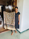 Cotton black A line with Kalamkari Set
