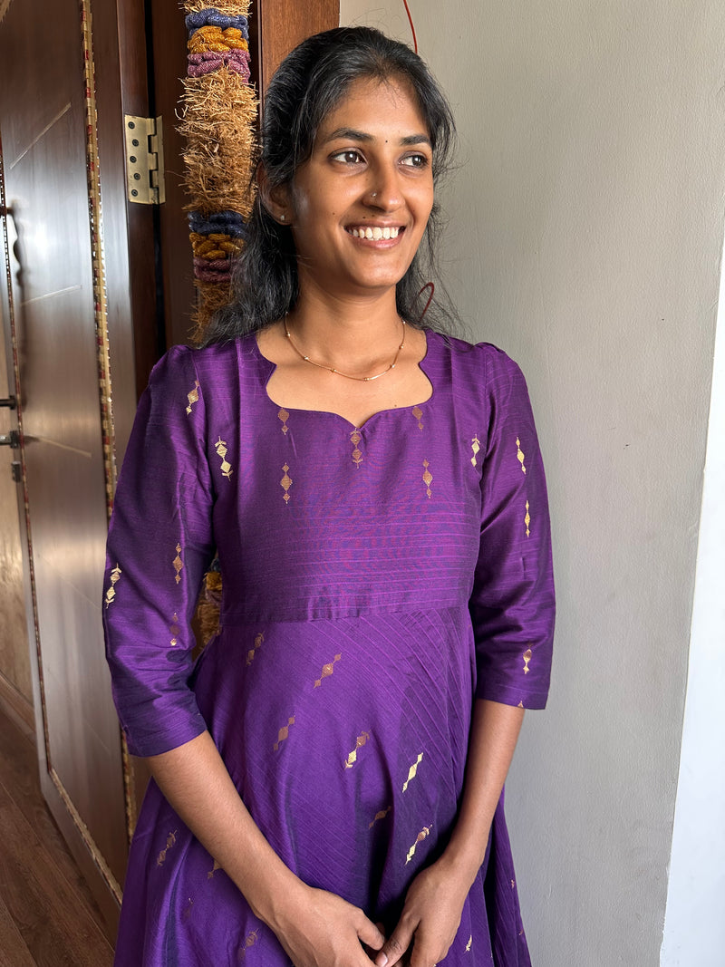 Raw silk Anarkali