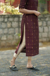 Regal Brown Scallop Kurti Set