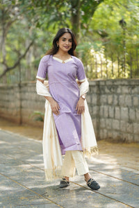 Lavender Grace Kurti Set