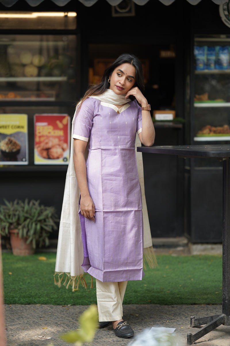 Lavender Grace Kurti Set