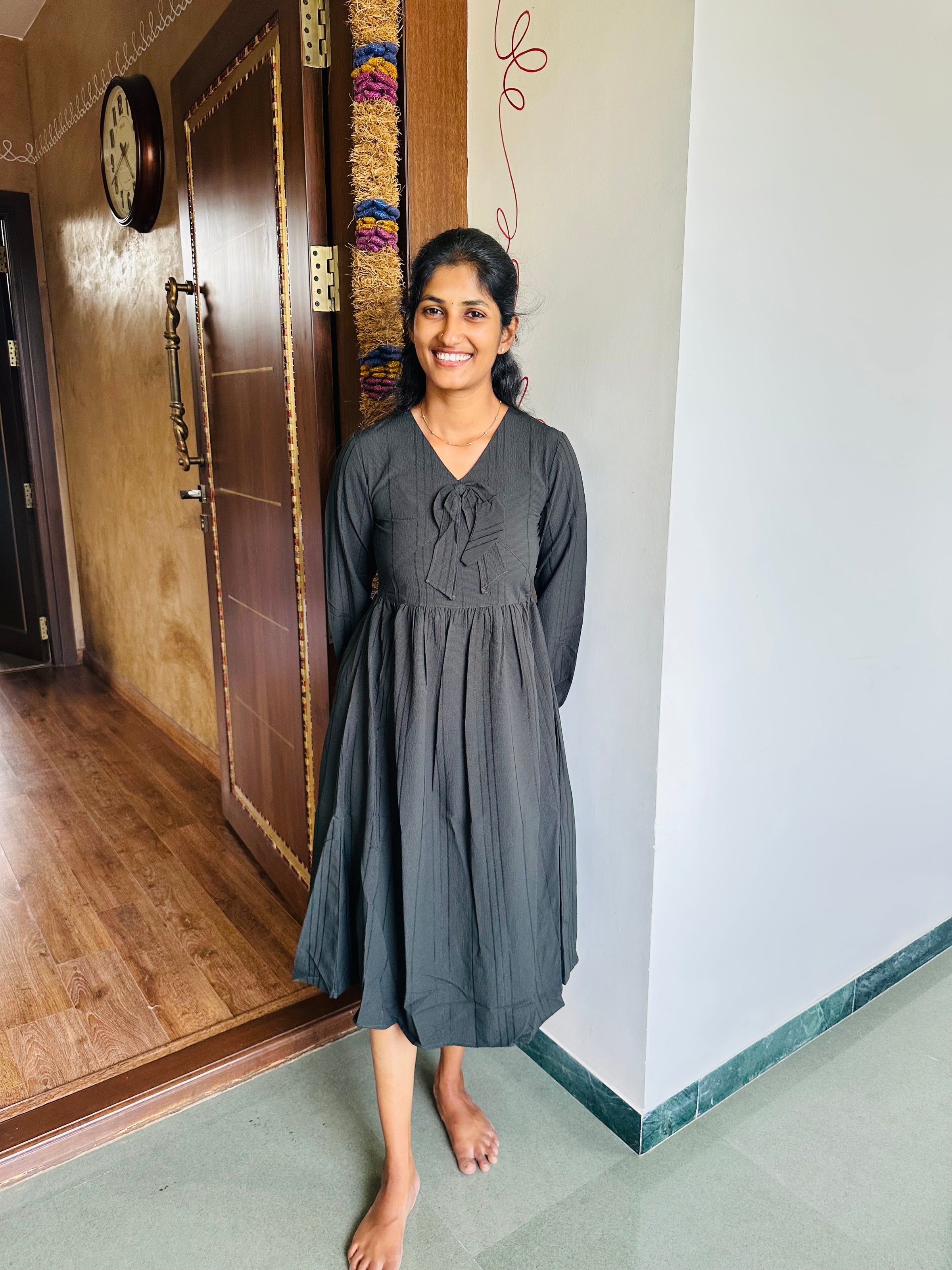 Dark olive green maxi