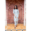 Floral Stripe Straight Kurti Set