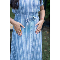 Signature Striped Linen Maxi Dress