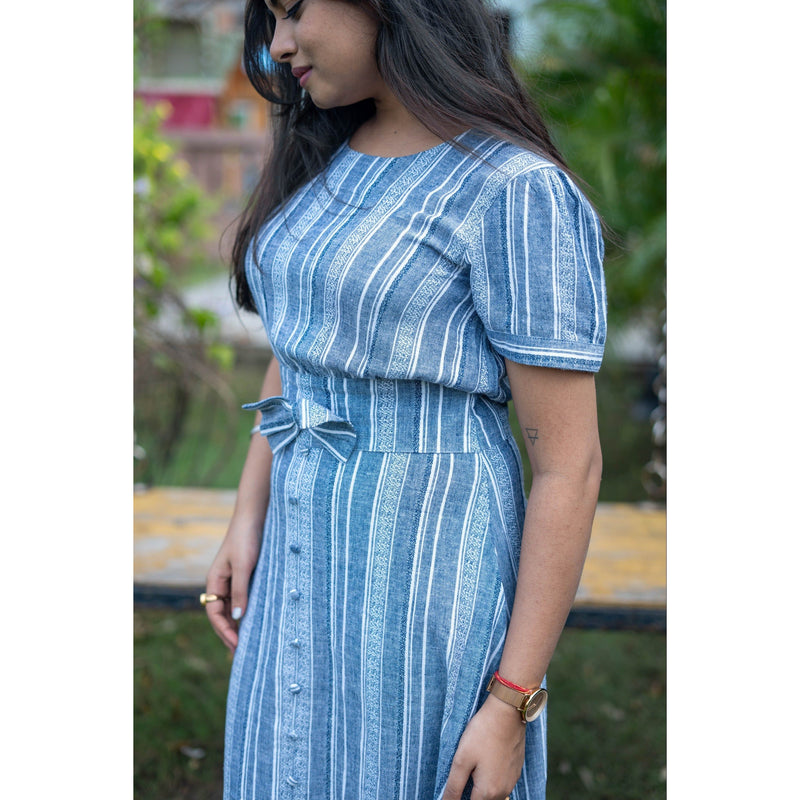 Signature Striped Linen Maxi Dress