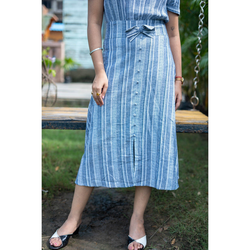 Signature Striped Linen Maxi Dress