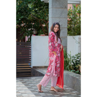 Geometric Grace Block Print Kurti Set