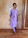 Dual Color Tussar Silk Set