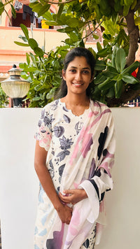 Multi Print Mul Mul Top and Dupatta